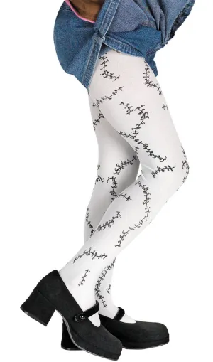 Halloween Girls Stitched White Stockings