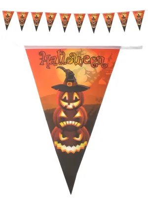 Halloween Orange Pumpkin Bunting Decoration
