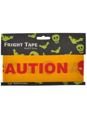 Halloween Yellow and Red Caution Fright Tape