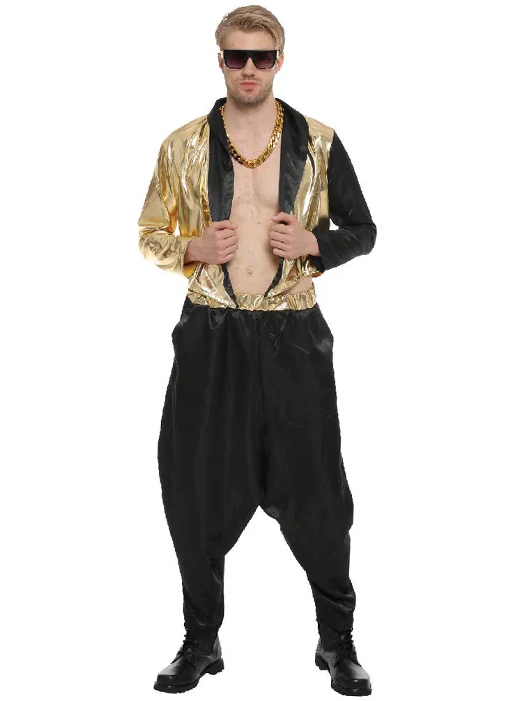 Hammer Time Mens 90s Gold Rapper Costume