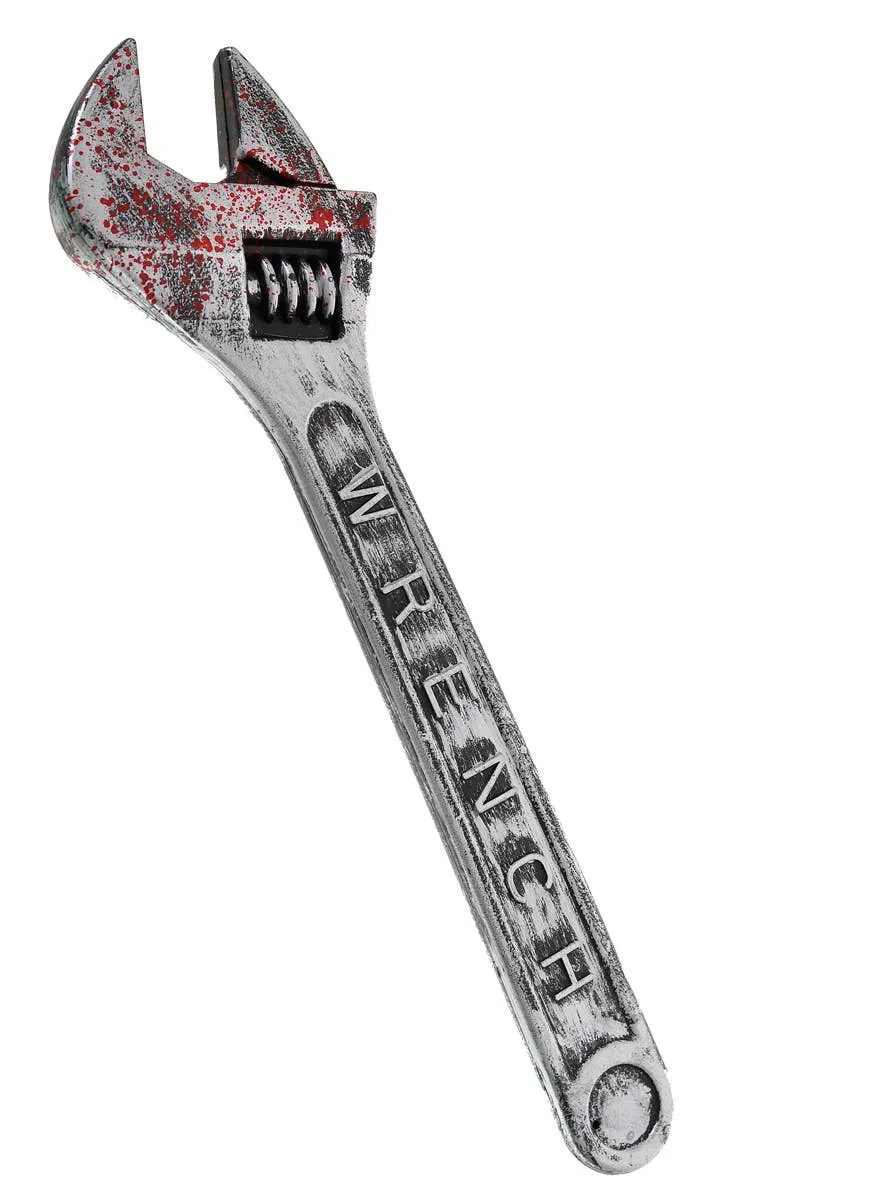 Handy Blood Splattered Wrench Halloween Weapon