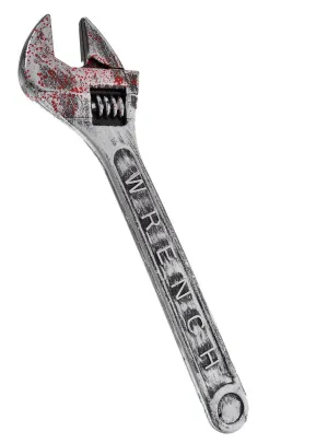 Handy Blood Splattered Wrench Halloween Weapon