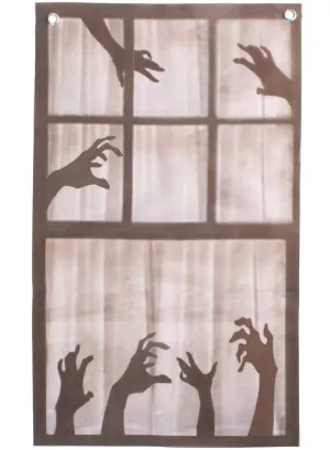 Hanging 35 x 55cm Scary Hands Window Halloween Decoration