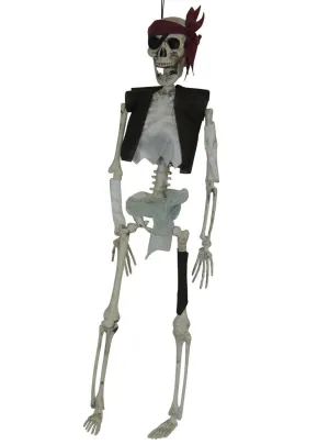 Hanging 41cm Pirate Skeleton Halloween Decoration