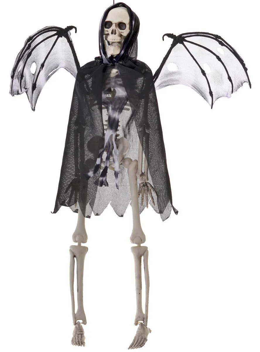 Hanging 42cm Grim Reaper Skeleton with Wings Halloween Decoration
