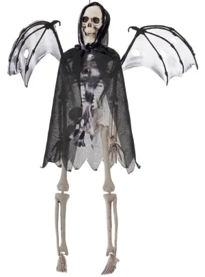 Hanging 42cm Grim Reaper Skeleton with Wings Halloween Decoration
