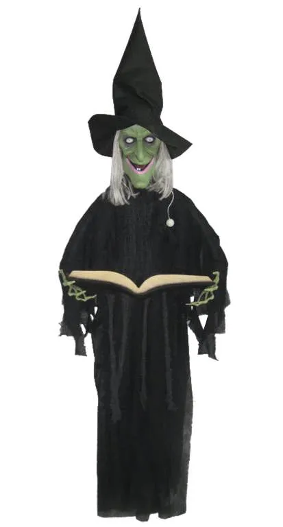 Hanging Animated Wicked Witch Halloween Decoration