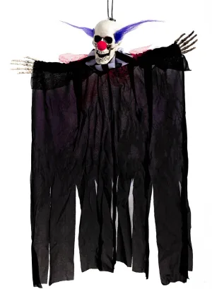 Hanging Black and Red Evil Clown Halloween Decoration