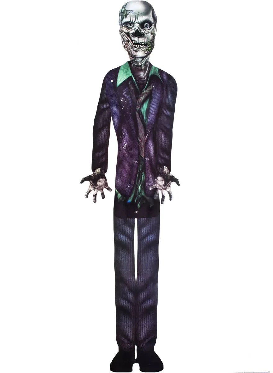 Hanging Cut Out Zombie Gentleman Halloween Decoration