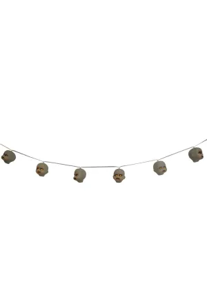 Hanging Light Up Doll Heads Halloween Garland Decoration