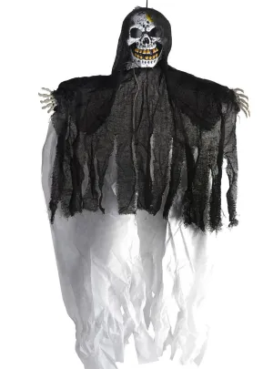 Hanging Lights and Sounds Evil Skeleton Halloween Decoration