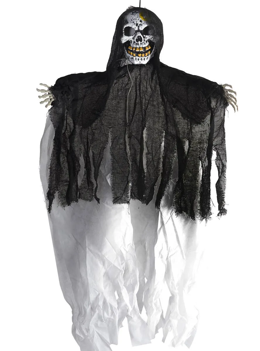 Hanging Lights and Sounds Evil Skeleton Halloween Decoration