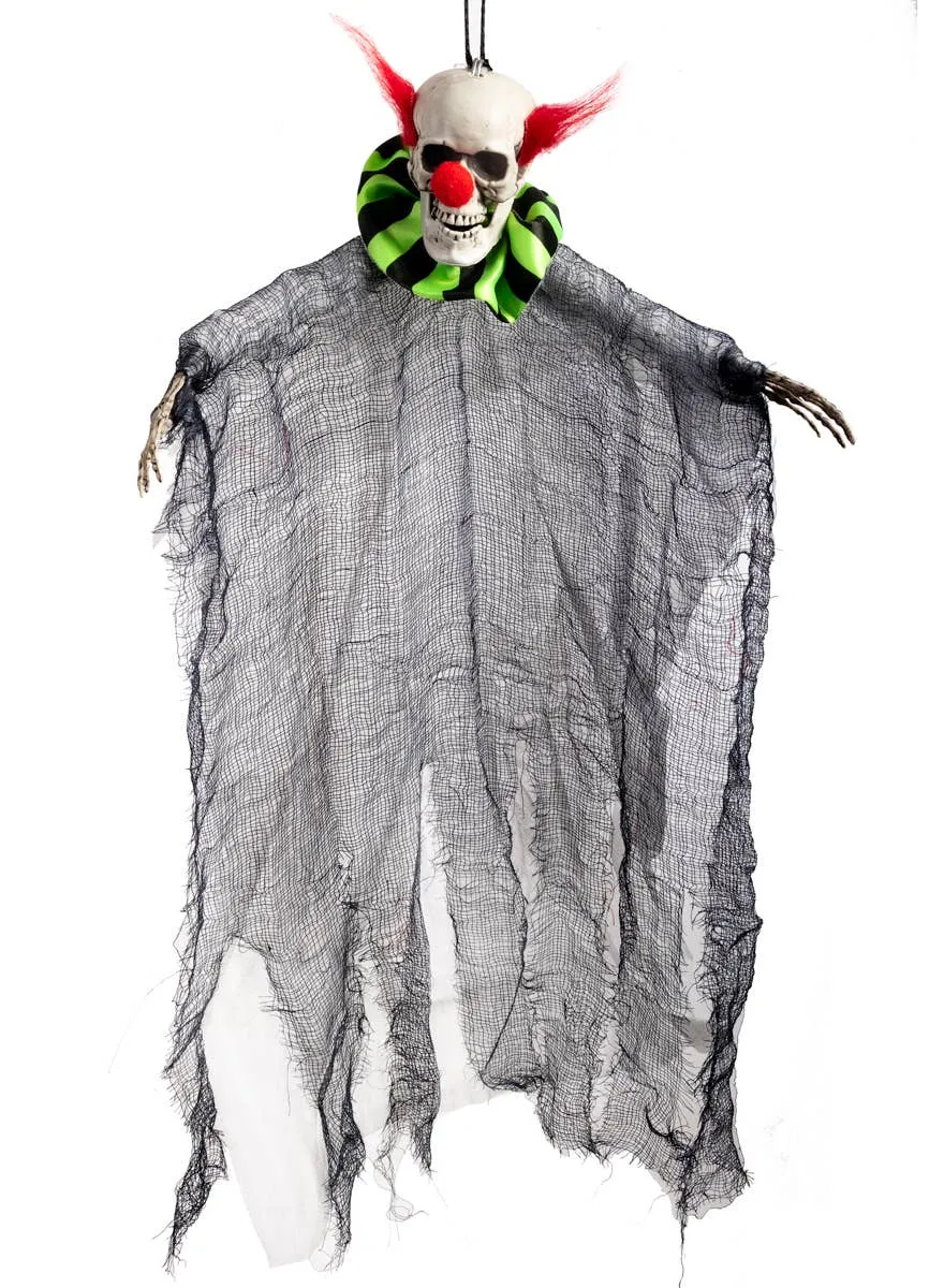 Hanging Red and Green Evil Clown Halloween Decoration