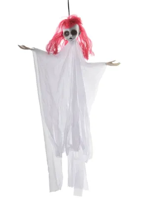Hanging Red Haired Haunted Doll Halloween Decoration