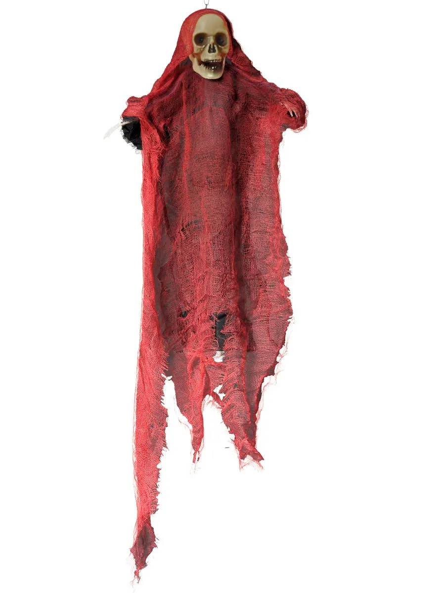 Hanging Red Skeleton 40cm Halloween Decoration