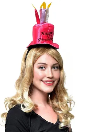 Happy Birthday Mini Pink Costume Top Hat