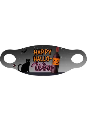 Happy Hallo-Wine Adults Fabric Halloween Face Mask