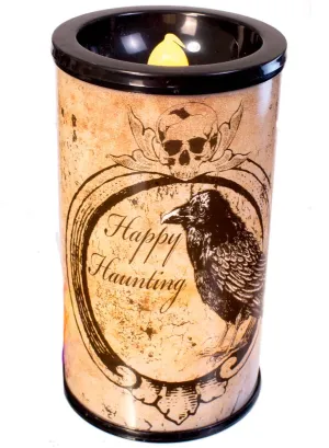 Happy Haunting Light Up Candle Halloween Decoration