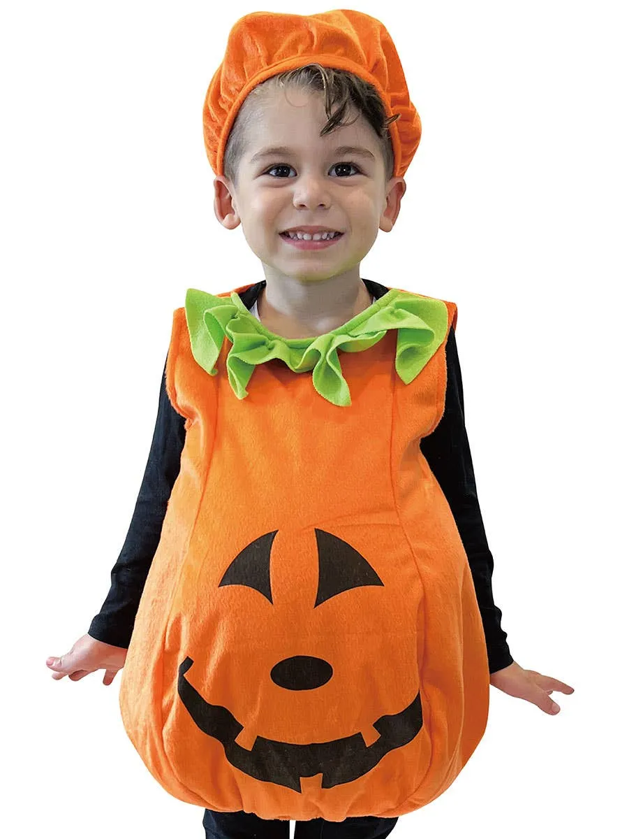 Happy Orange Pumpkin Kids Halloween Costume