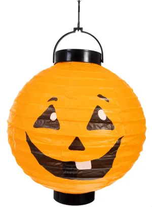 Happy Orange Pumpkin Paper Lantern Halloween Decoration