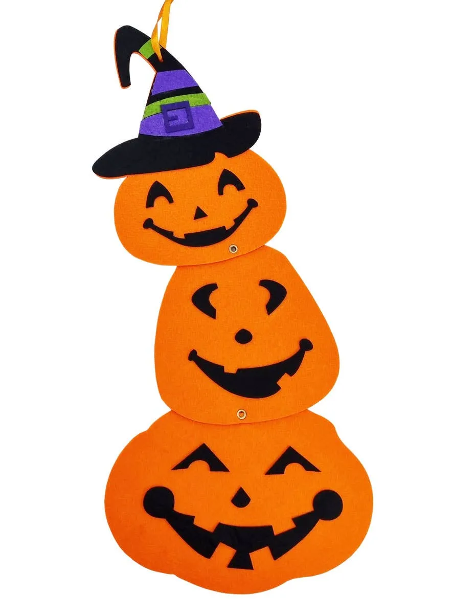 Happy Pumpkins Child Friendly Hanging Halloween Decoration