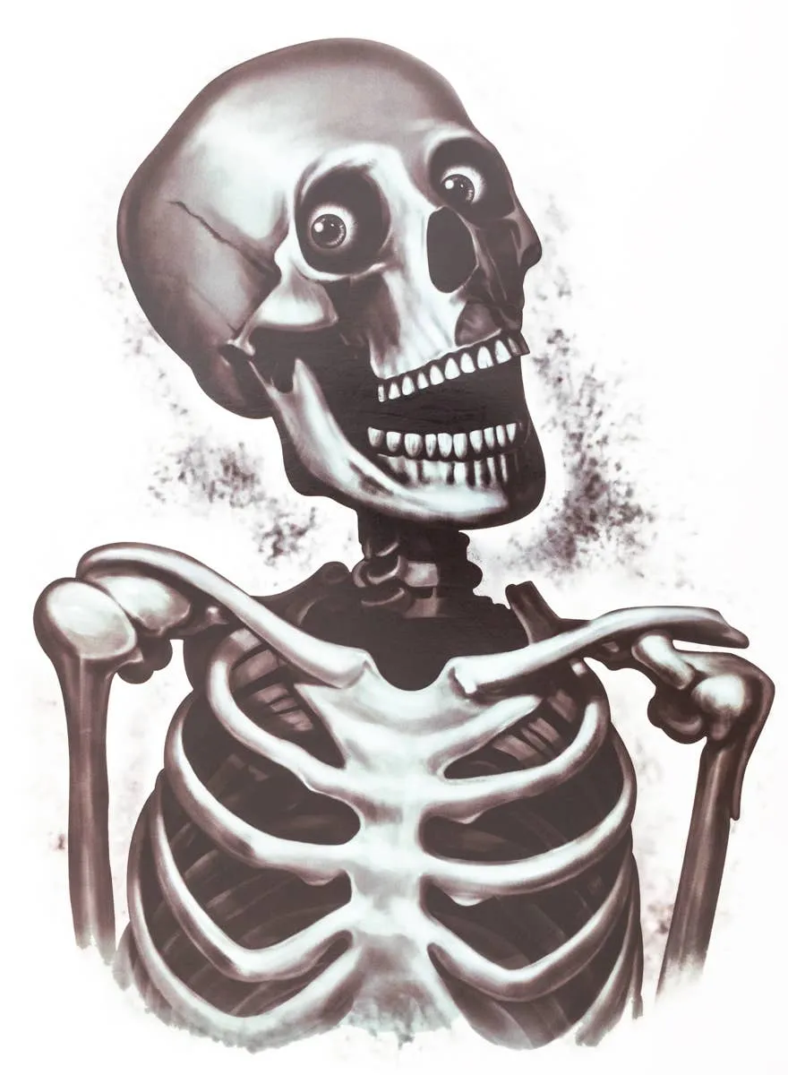 Happy Skeleton Window Sticker Halloween Decoration
