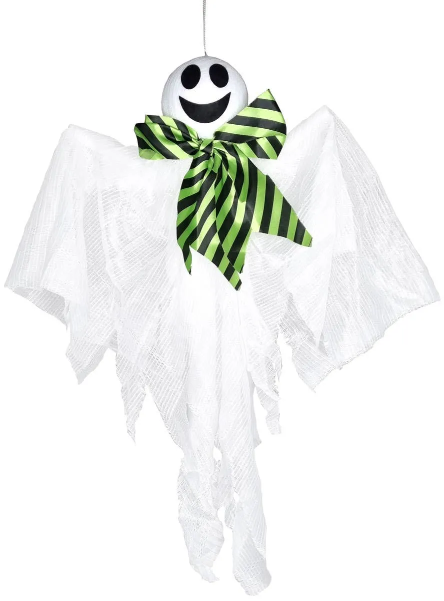Happy White Ghost Hanging Child Friendly Halloween Decoration