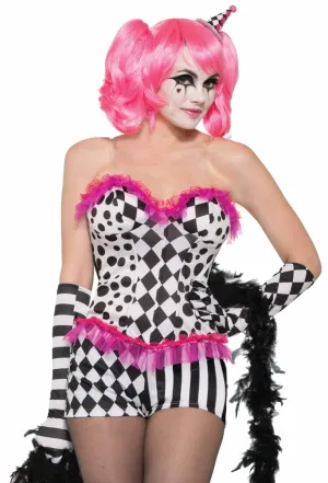 Harlequin Black and White Booty Womens Costume Shorts
