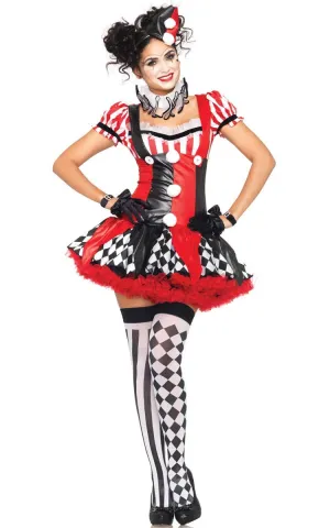 Harlequin Clown Womens Halloween Costume