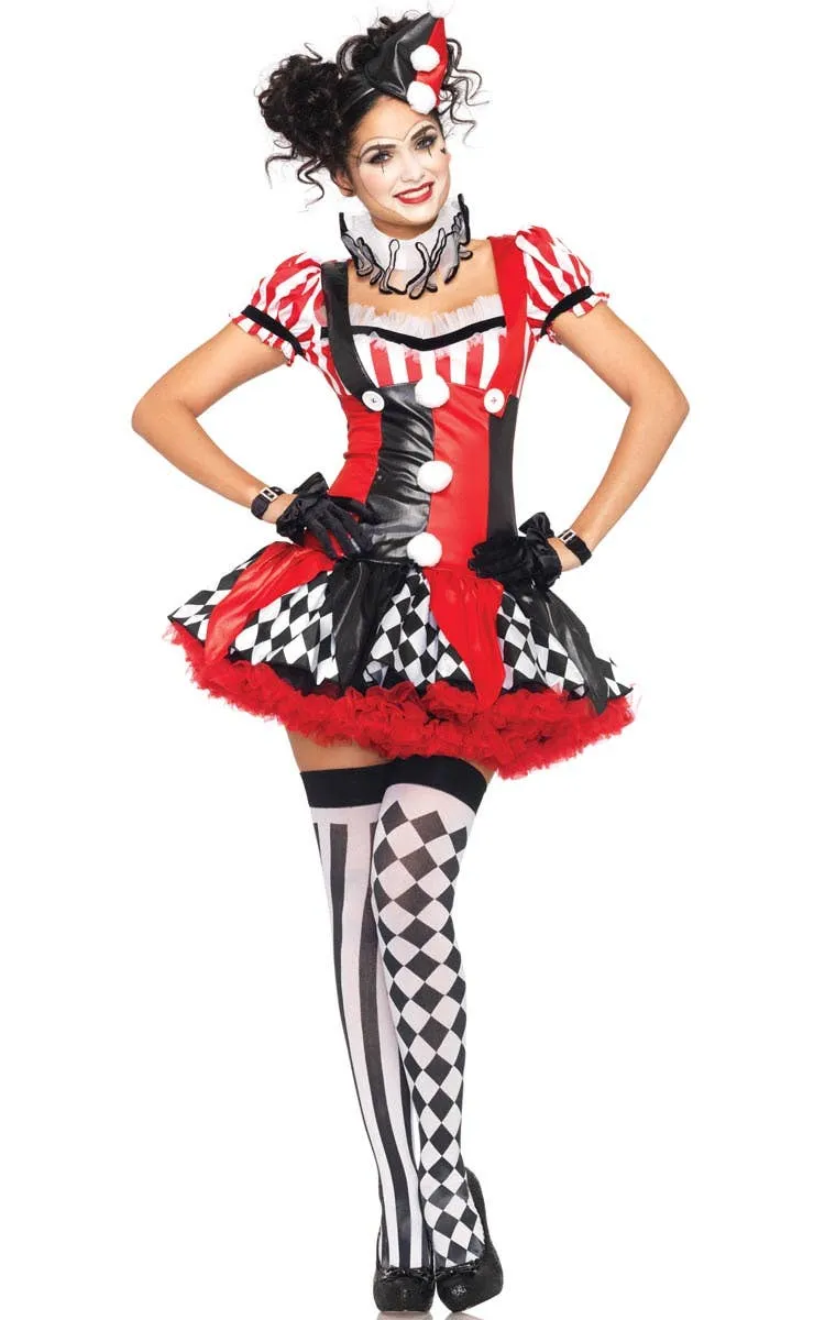Harlequin Clown Womens Halloween Costume