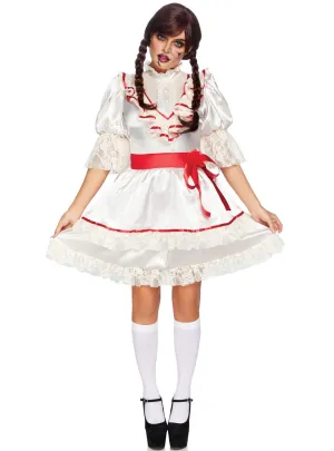 Haunted Doll Womens Annabelle Halloween Costume