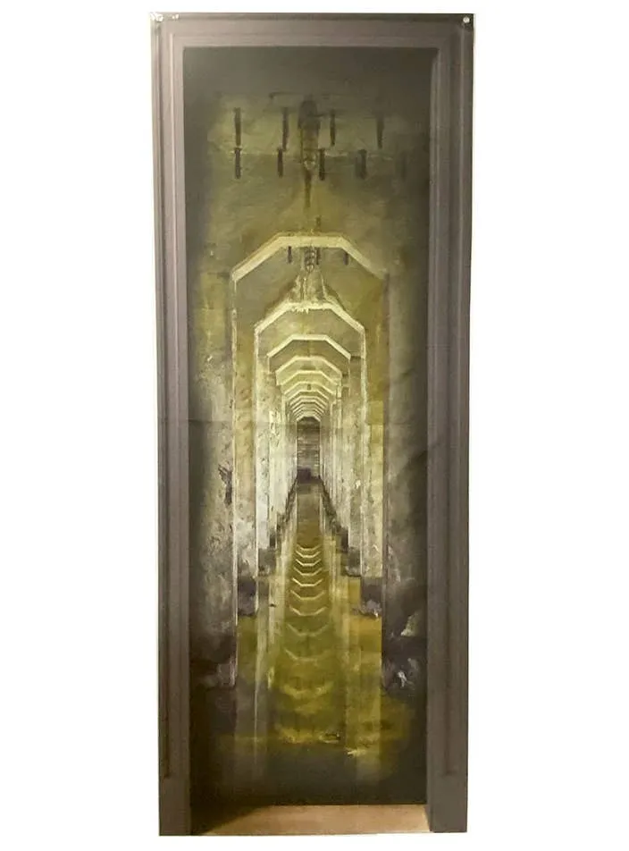 Haunted Hallway Print Curtain Halloween Decoration