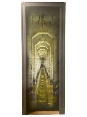 Haunted Hallway Print Curtain Halloween Decoration