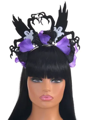 Haunted Purple and Black Halloween Costume Headband