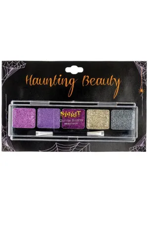 Haunting Beauty Purple Glitter Eye Shadow Palette
