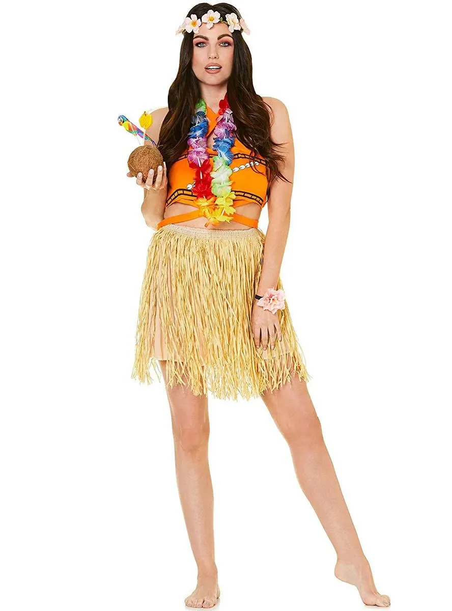 Hawaiian Luau Girl Womens Fancy Dress Costume