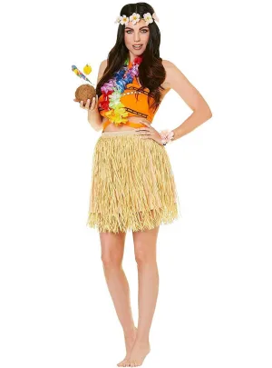 Hawaiian Luau Girl Womens Fancy Dress Costume