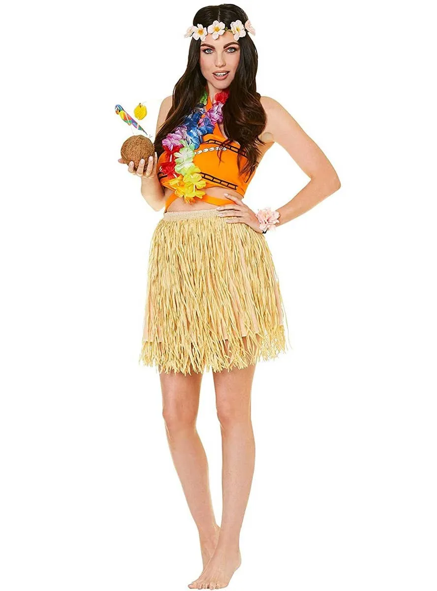 Hawaiian Luau Girl Womens Fancy Dress Costume