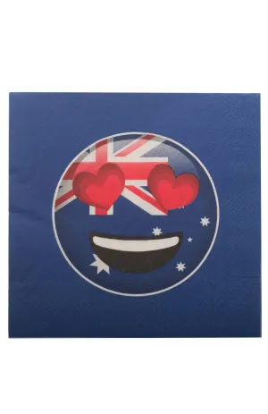 Heart Eye Emoji Australian Novelty Napkins