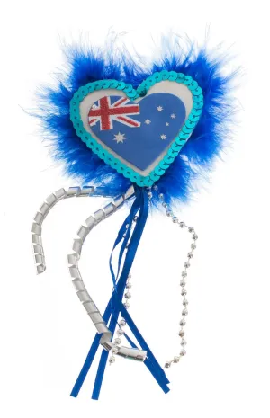 Heart Shaped Australia Day Novelty Badge Accessory