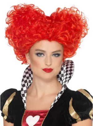 Heart Shaped Womens Red Queen Costume Wig