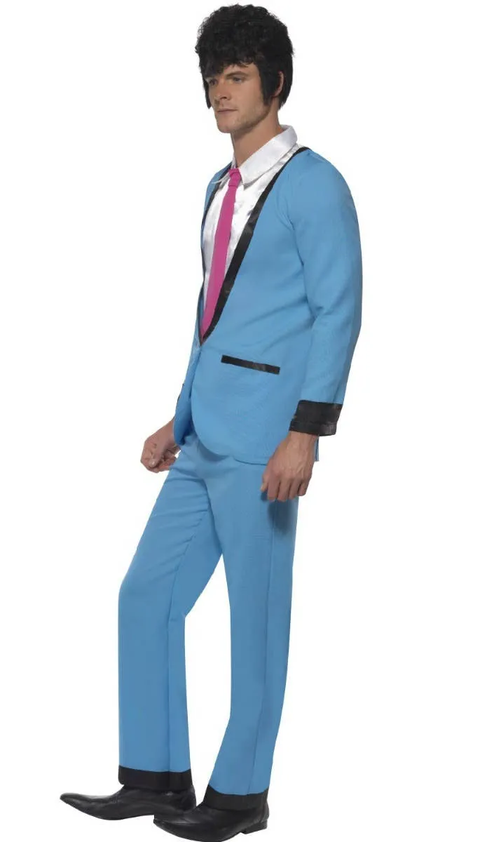 Heartthrob Teddy Boy Mens Blue 1950s Costume