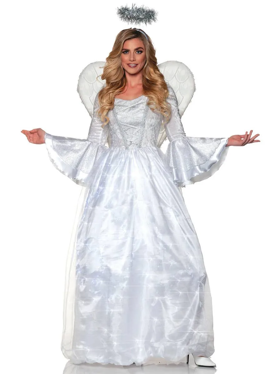 Heavenly White Light Up Angel Womens Christmas Costume