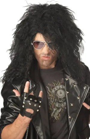 Heavy Metal 80s Rocker Long Frizzy Costume Wig