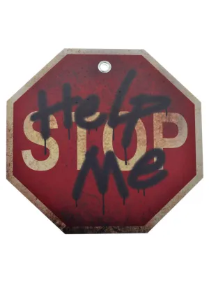 Help Me Halloween Stop Sign Decoration