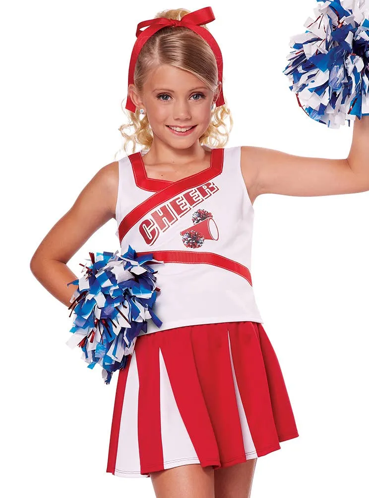 High School Cheerleader Girls Fancy Dress Costume