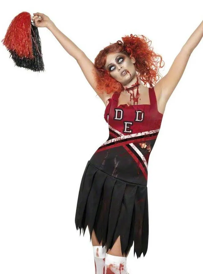 High School Horror Womens Zombie Cheerleader Costume