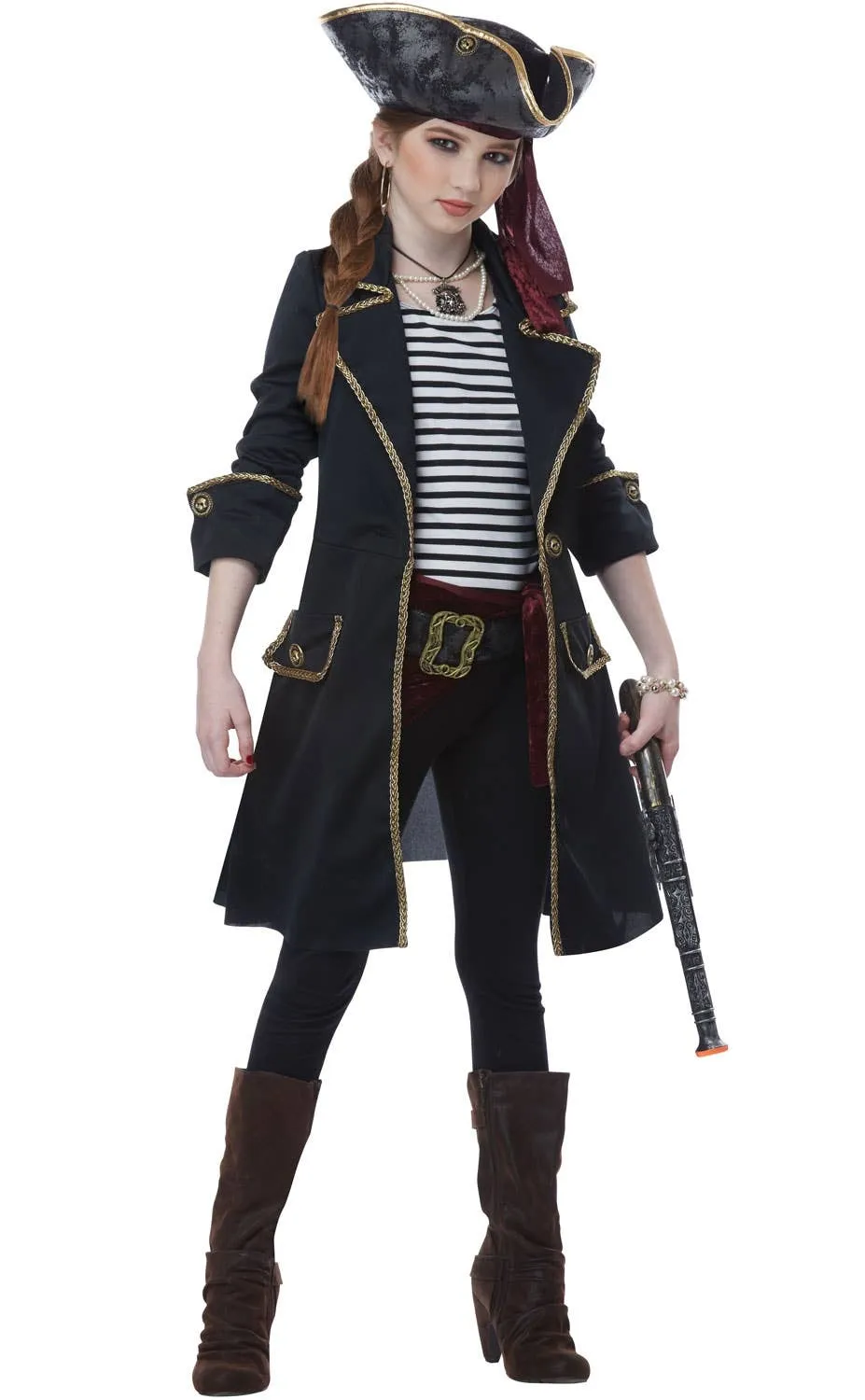 High Seas Captain Girls Pirate Costume