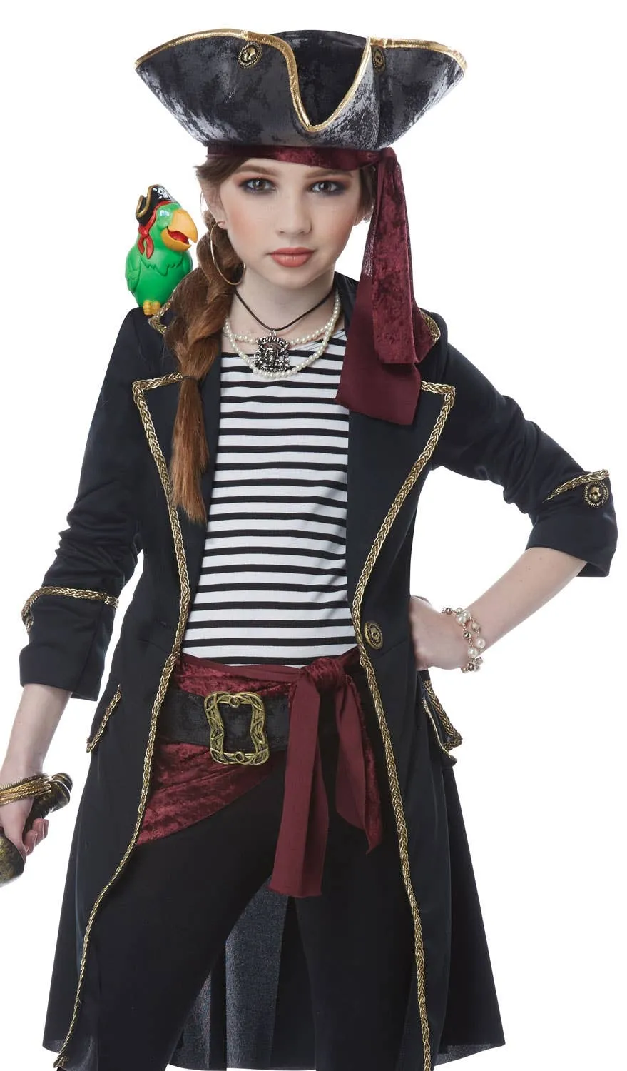High Seas Captain Girls Pirate Costume