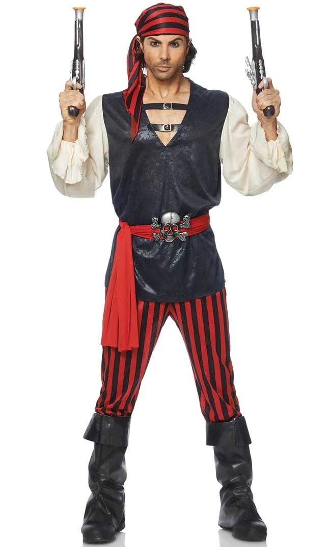 High Seas Mens Swashbuckler Pirate Costume